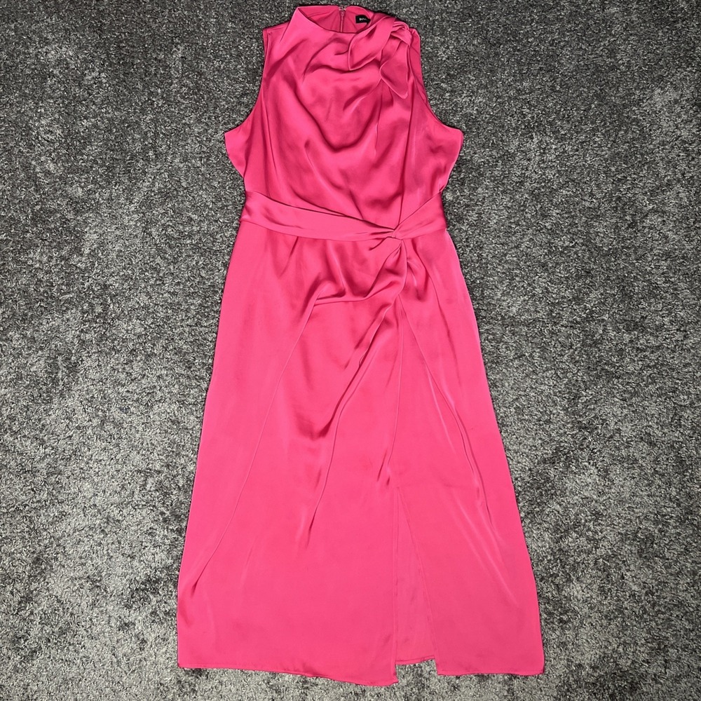 banana republic pink sheath dress tie-neck‎ size 6